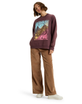 The Roxy Womens Lineup Sweatshirt in Huckleberry
