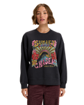 The Roxy Womens Lineup Sweatshirt in Anthracite