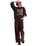 The Roxy Womens Lineup Sweatshirt in Anthracite
