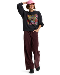 The Roxy Womens Lineup Sweatshirt in Anthracite