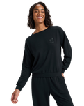 The Roxy Womens Surfing By Moonlight Sweatshirt in Anthracite