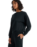 The Roxy Womens Surfing By Moonlight Sweatshirt in Anthracite