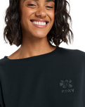 The Roxy Womens Surfing By Moonlight Sweatshirt in Anthracite