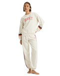 The Roxy Womens Essential Energy Timeless Sweatshirt in Whisper White