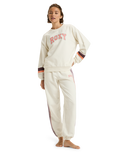 The Roxy Womens Essential Energy Timeless Sweatshirt in Whisper White