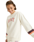 The Roxy Womens Essential Energy Timeless Sweatshirt in Whisper White