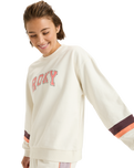 The Roxy Womens Essential Energy Timeless Sweatshirt in Whisper White