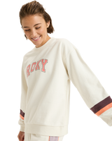 The Roxy Womens Essential Energy Timeless Sweatshirt in Whisper White