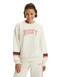 The Roxy Womens Essential Energy Timeless Sweatshirt in Whisper White
