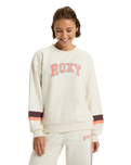 The Roxy Womens Essential Energy Timeless Sweatshirt in Whisper White