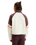 The Roxy Womens Essential Energy Boxy Half Zip Sweatshirt in Whisper White
