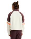 The Roxy Womens Essential Energy Boxy Half Zip Sweatshirt in Whisper White