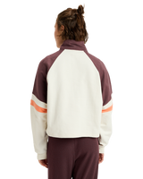 The Roxy Womens Essential Energy Boxy Half Zip Sweatshirt in Whisper White