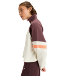 The Roxy Womens Essential Energy Boxy Half Zip Sweatshirt in Whisper White