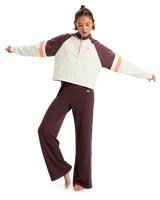 The Roxy Womens Essential Energy Boxy Half Zip Sweatshirt in Whisper White