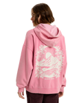 The Roxy Womens Lineup Oversized Hoodie in Pink Cosmos