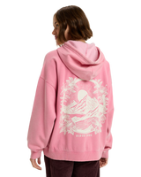 The Roxy Womens Lineup Oversized Hoodie in Pink Cosmos