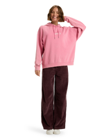 The Roxy Womens Lineup Oversized Hoodie in Pink Cosmos