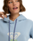 The Roxy Womens Surf Stoked Art Hoodie in Blue Blizzard