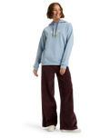 The Roxy Womens Surf Stoked Art Hoodie in Blue Blizzard