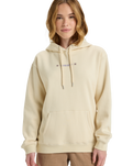 The Roxy Womens Surf Stoked Brushed Hoodie in Parchment