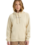 The Roxy Womens Surf Stoked Brushed Hoodie in Parchment