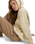 The Roxy Womens Surf Stoked Brushed Hoodie in Parchment