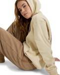 The Roxy Womens Surf Stoked Brushed Hoodie in Parchment