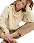 The Roxy Womens Surf Stoked Brushed Hoodie in Parchment