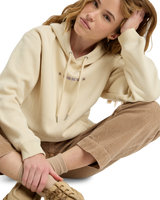 The Roxy Womens Surf Stoked Brushed Hoodie in Parchment