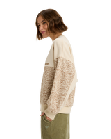 The Roxy Womens Gone Wild Sweatshirt in Parchment Animal Floral