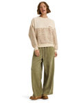 The Roxy Womens Gone Wild Sweatshirt in Parchment Animal Floral