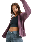 Surfing By Daylight Full Zip Hoodie in Huckleberry
