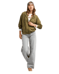 The Roxy Womens Surfing By Daylight Zip Hoodie in Winter Moss