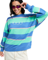 Strictly Stripes Oversized Sweatshirt in Katydid Stripy Soul