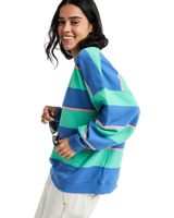Strictly Stripes Oversized Sweatshirt in Katydid Stripy Soul