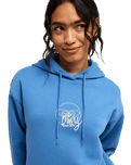 The Roxy Womens Surf Stoked Hoodie in Dutch Blue