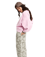 The Roxy Womens Solar Rush Sweatshirt in Pink Lavender