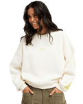 The Roxy Womens Frostbeam Sweatshirt in Coconut Milk