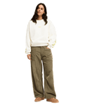 The Roxy Womens Frostbeam Sweatshirt in Coconut Milk