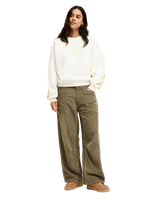 The Roxy Womens Frostbeam Sweatshirt in Coconut Milk