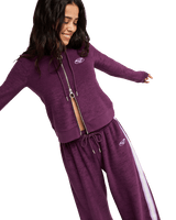 The Roxy Womens Beachy Keen Zip Hoodie in Blackberry Wine