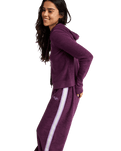 The Roxy Womens Beachy Keen Zip Hoodie in Blackberry Wine