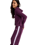 The Roxy Womens Beachy Keen Zip Hoodie in Blackberry Wine