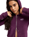 The Roxy Womens Beachy Keen Zip Hoodie in Blackberry Wine
