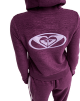 The Roxy Womens Beachy Keen Zip Hoodie in Blackberry Wine