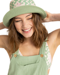 The Roxy Womens Jasmine Paradise Bucket Hat in Basil Party Waves