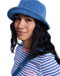 Feeling Embroidered Bucket Hat in Dutch Blue
