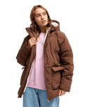 The Roxy Womens Seaside Memories Jacket in Chestut