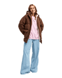 The Roxy Womens Seaside Memories Jacket in Chestut